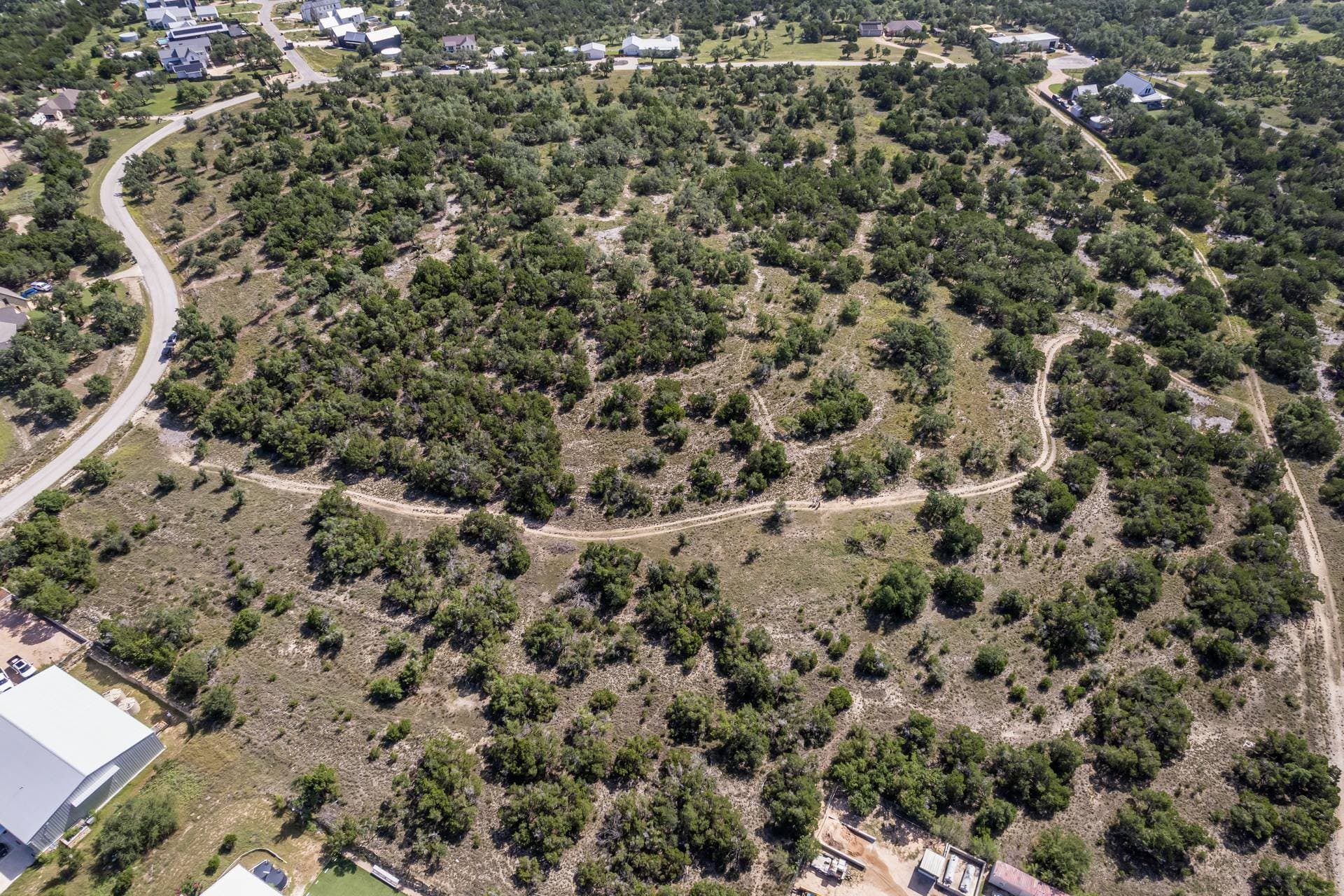 Aerial Lot G - 2.66 acres. Shared Driveway off Mirela Ann Rd. with Lots E and F. Lot is located at the highest point of the TerraLoma neighborhood.